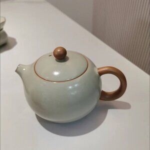 Simple Handmade-Style Ceramic Tea Pot